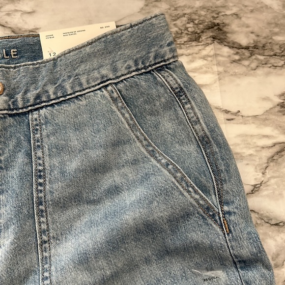 New! American Eagle Outfitters Jogger 12 Regular Super High Rise Ice Blue - Picture 5 of 14